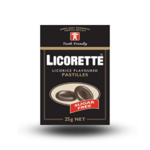 Locorette sugar free licorice flavoured pastilles