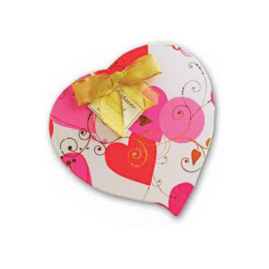 Whimsical Heart box of Italian gianduia chocolate hearts